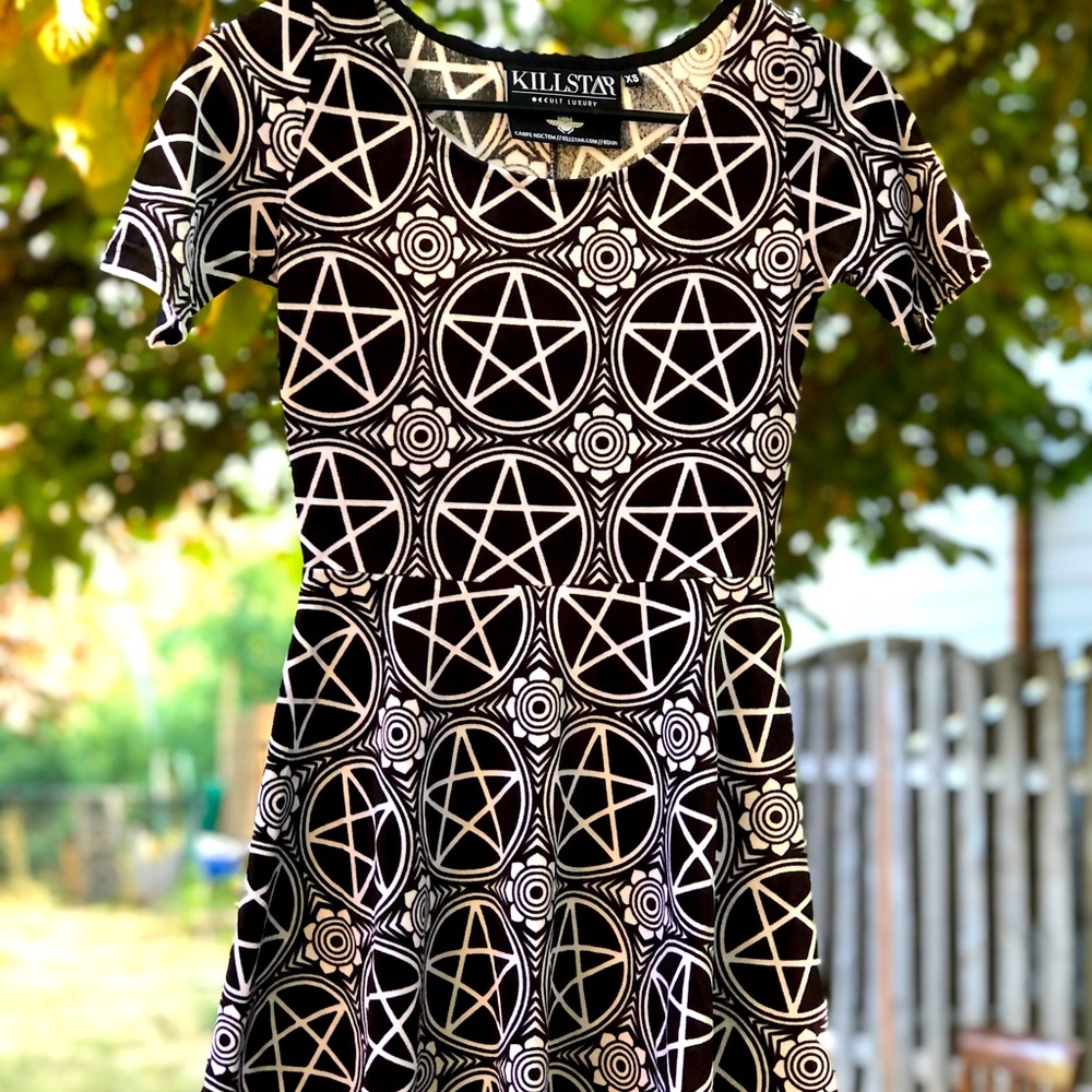 Killstar Pentagram Patterned Dress - image 2
